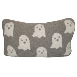 Cupcakes & Cashmere Halloween Ghosts Pillow 24" Double Sided Gray White